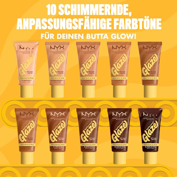 Foundation Buttermelt Glaze mit LSF 30, 07 Toffee Butta NYX PROFESSIONAL MAKEUP