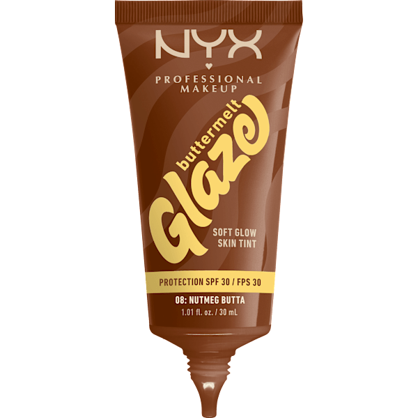 Foundation Buttermelt Glaze mit LSF 30, 08 Nutmeg Butta NYX PROFESSIONAL MAKEUP