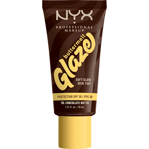 Foundation Buttermelt Glaze mit LSF 30, 10 Chocolate Butta NYX PROFESSIONAL MAKEUP