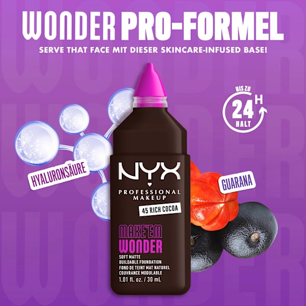 Foundation Make 'EM Wonder 45 Rich Cocoa NYX PROFESSIONAL MAKEUP