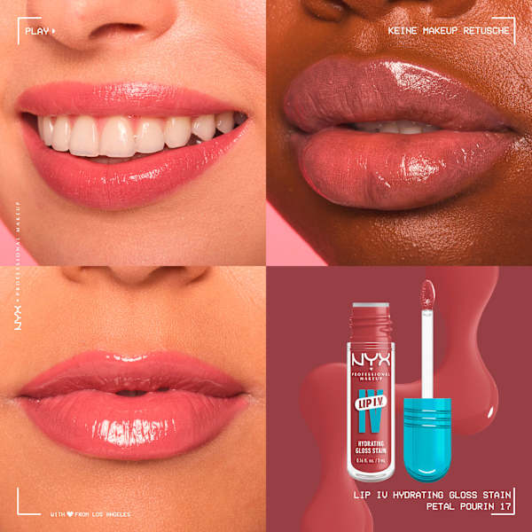 Lipgloss LIP IV Stain 17 Petal Pourin' NYX PROFESSIONAL MAKEUP