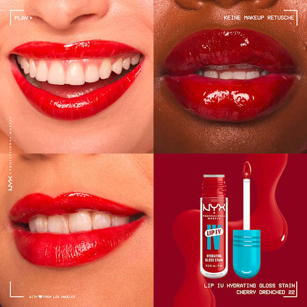 Lipgloss LIP IV Stain 22 Cherry Drenched NYX PROFESSIONAL MAKEUP