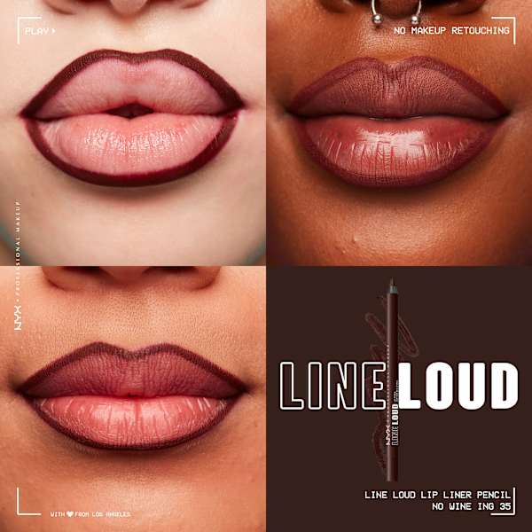 Lipliner Line Loud Longwear 01 No Wine-Ing NYX PROFESSIONAL MAKEUP