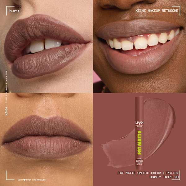 Lippenstift Fat Matte Smooth 08 Toasty Taupe NYX PROFESSIONAL MAKEUP