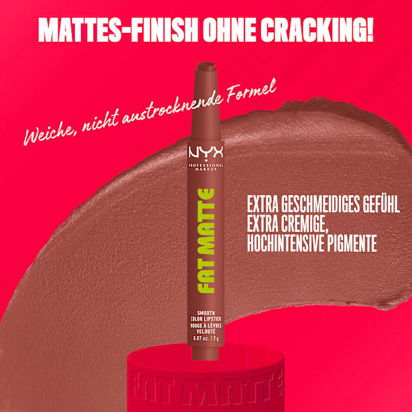 Lippenstift Fat Matte Smooth 08 Toasty Taupe NYX PROFESSIONAL MAKEUP
