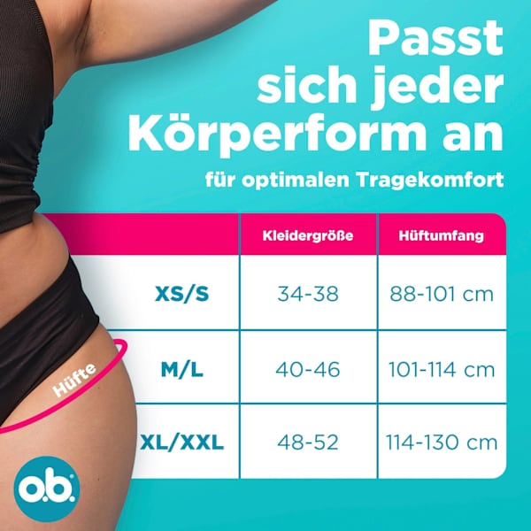 Periodenunterwäsche Slip schwarz Gr. M/L o.b.