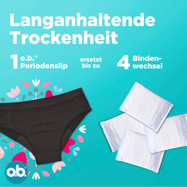 Periodenunterwäsche Slip schwarz Gr. XS/S o.b.