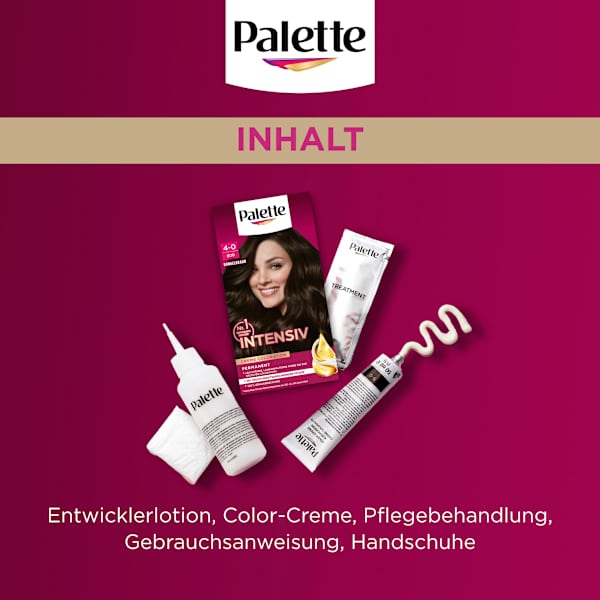 Haarfarbe 4-0/800 Dunkelbraun Palette Intensive Color Creme