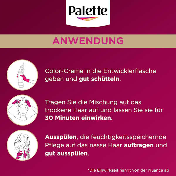 Haarfarbe 4-65 Warmes Braun Palette Intensive Color Creme