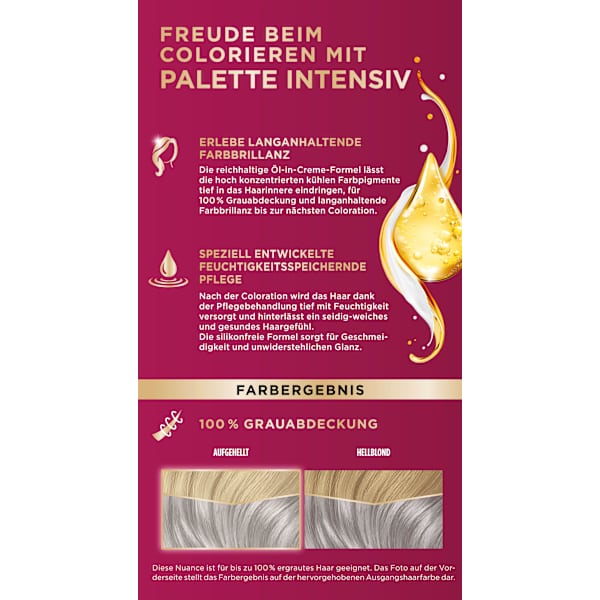 Haarfarbe U71 Kühles Silbergrau Palette Intensive Color Creme