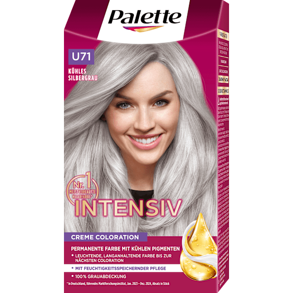 Haarfarbe U71 Kühles Silbergrau Palette Intensive Color Creme