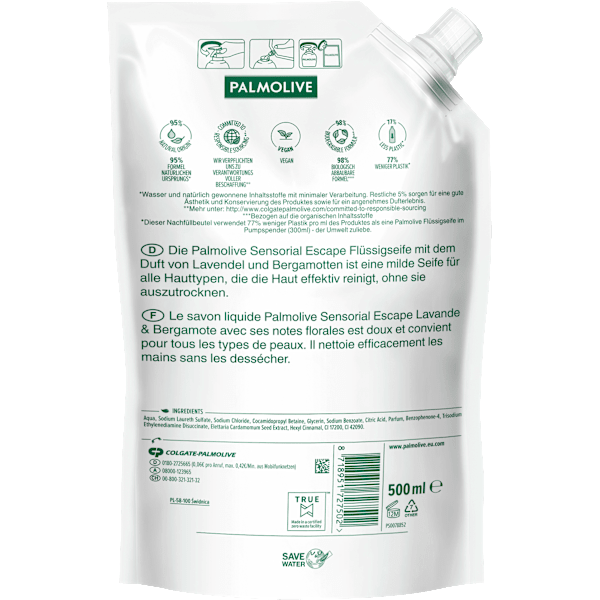 Flüssigseife Lavendel & Bergamotte Nachfüllpack (2x250 ml) Palmolive