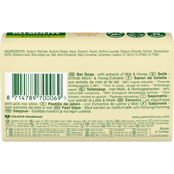 Seifenstück Milch & Honig, Naturals Palmolive