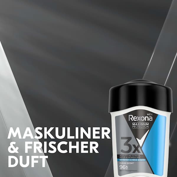 Antitranspirant Deocreme Men Maximum Protection Clean Scent Rexona men