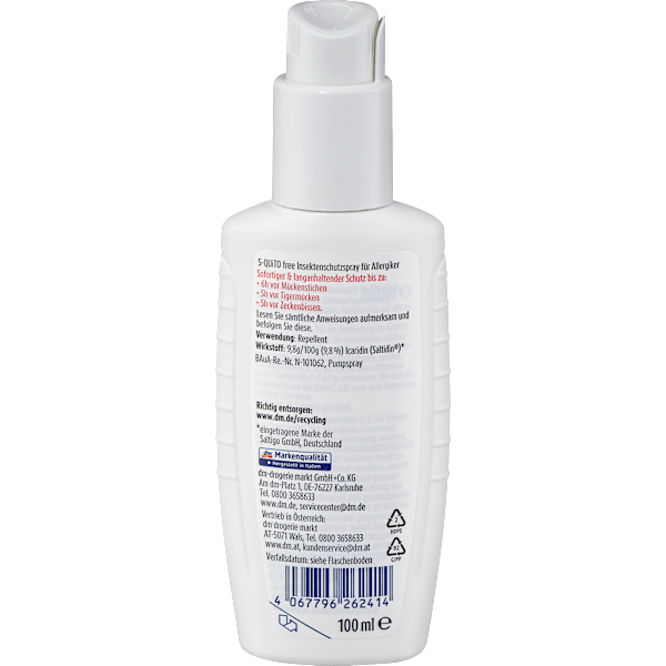 Insektenschutzspray sensitiv S-QUiTO free