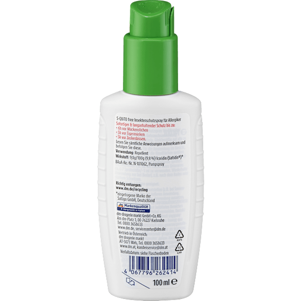 Insektenschutzspray tropisch S-QUiTO free