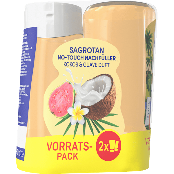 Flüssigseife No Touch Hawaii, Nachfüllpack (2x250 ml) Sagrotan
