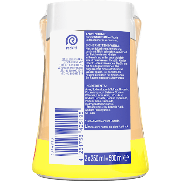 Flüssigseife No Touch Hawaii, Nachfüllpack (2x250 ml) Sagrotan