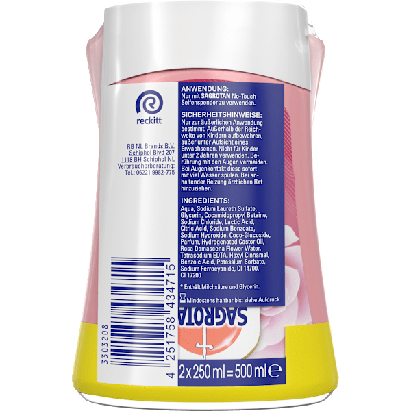 Flüssigseife No Touch Rose & Shea Nachfüllpack (2x250 ml) Sagrotan