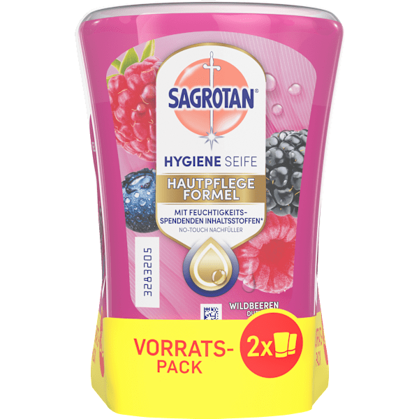 Flüssigseife No Touch Wildbeere, Nachfüllpack (2x250 ml) Sagrotan