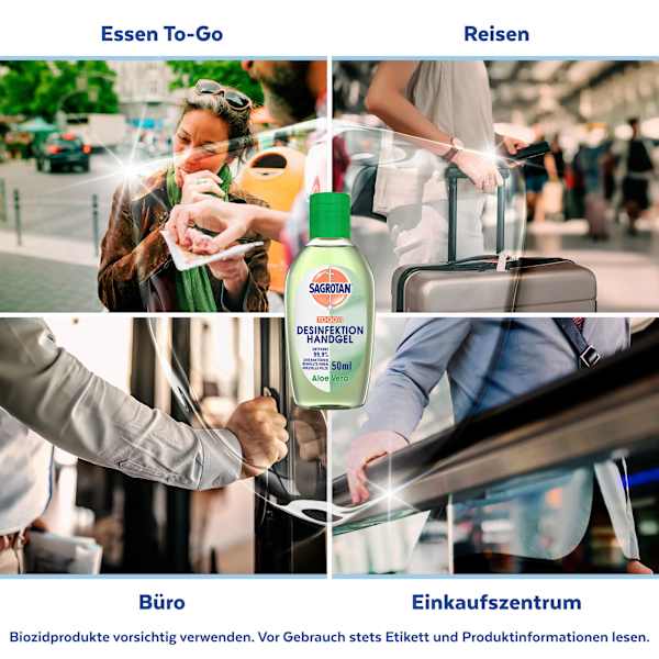 Handdesinfektionsgel Aloe Vera, Reisegröße Sagrotan