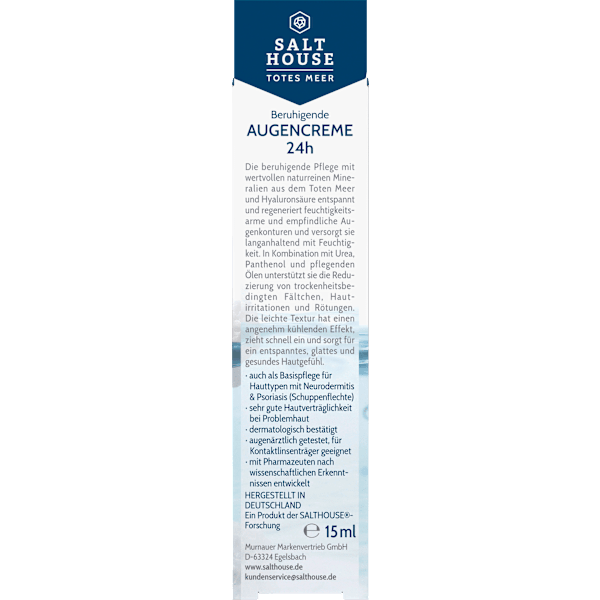 Augencreme mit Totes Meer Mineralien & Hyaluron Salthouse