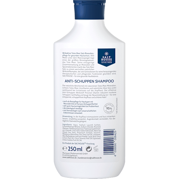 Shampoo Anti-Schuppen Totes Meer Salthouse
