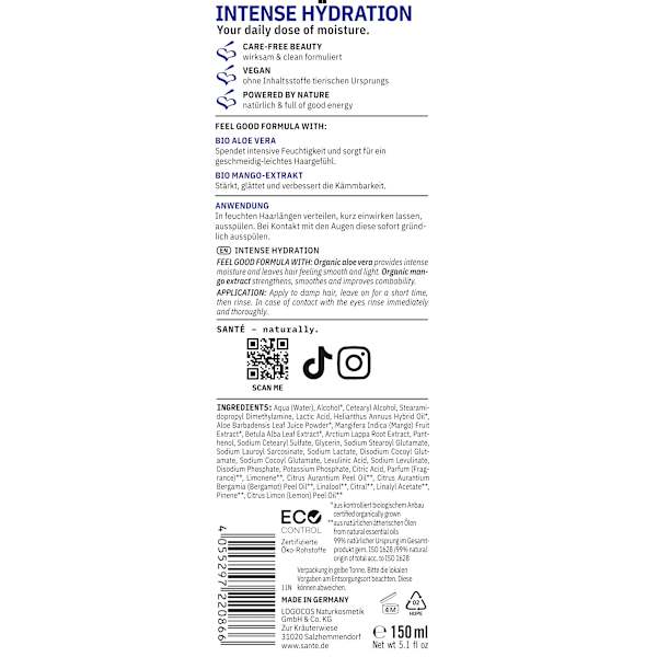 Conditioner Intense Hydration Santé naturally.