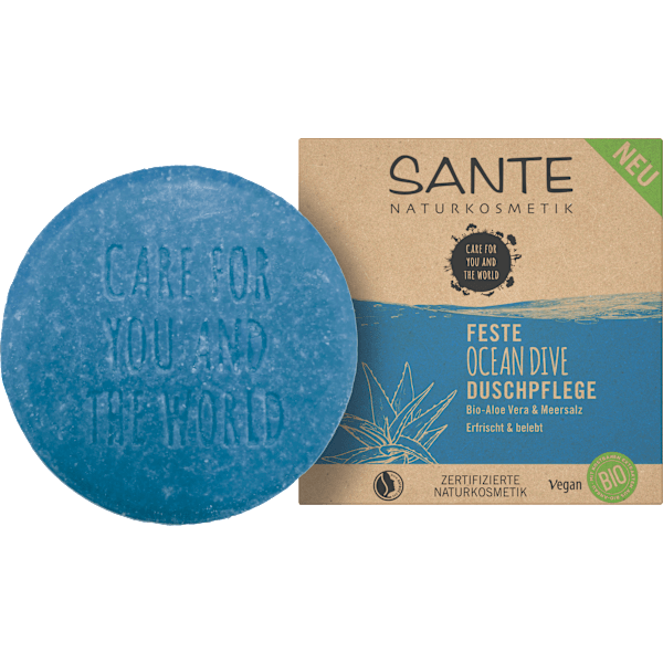 Festes Duschgel Ocean Dive Bio-Aloe Vera & Meersalz Santé naturally.