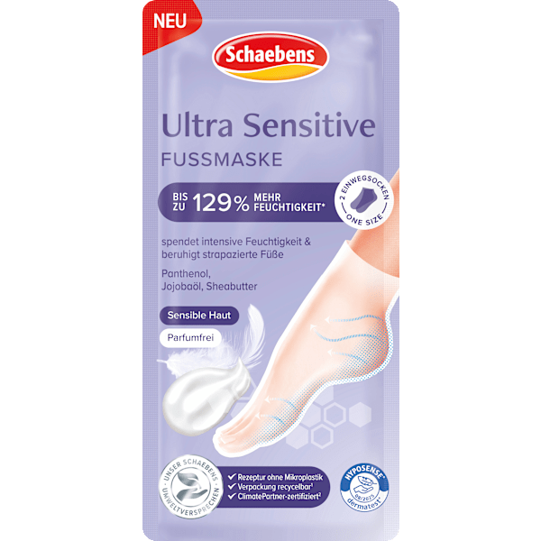 Fußmaske Socken Ultra Sensitive (1 Paar) Schaebens