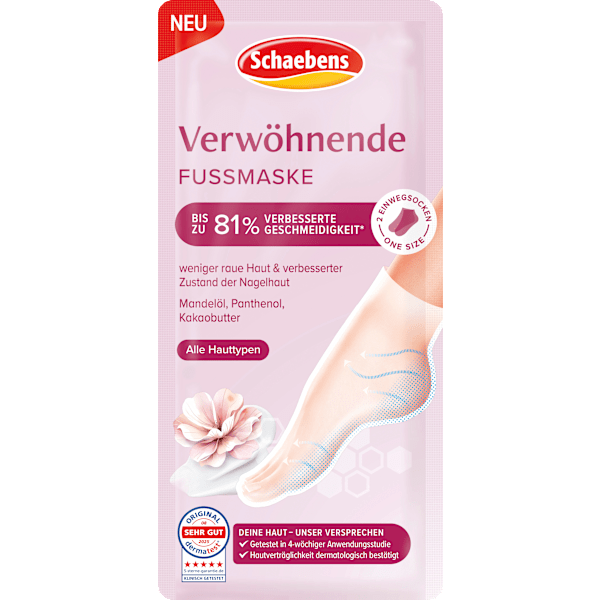 Fußmaske Socken verwöhnend (1 Paar) Schaebens