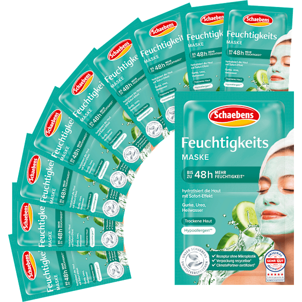 Gesichtsmaske Feuchtigkeit (10 St x2x5 ml) Schaebens