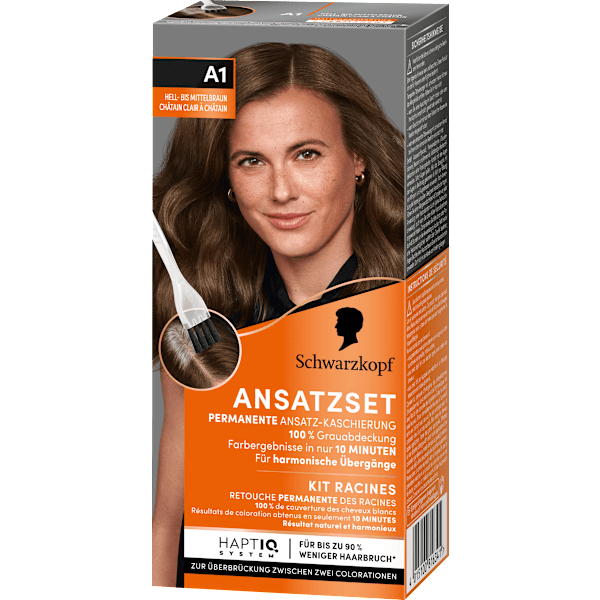Ansatzset A1 Hell- bis Mittelbraun Schwarzkopf