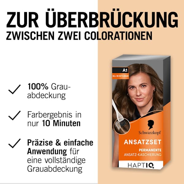 Ansatzset A1 Hell- bis Mittelbraun Schwarzkopf