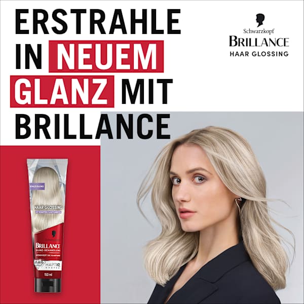 Farb-Glanzbehandlung Glossing Kühles Blond Schwarzkopf Brillance