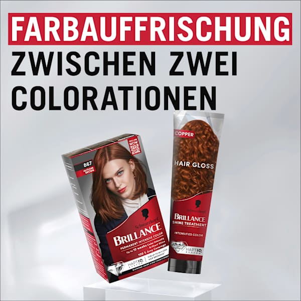 Farb-Glanzbehandlung Glossing Kupfer Schwarzkopf Brillance