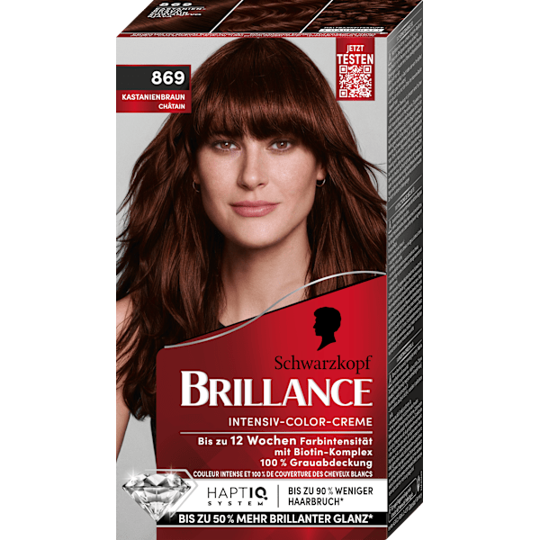 Haarfarbe 869 Kastanienbraun Schwarzkopf Brillance
