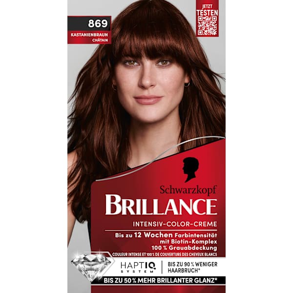 Haarfarbe 869 Kastanienbraun Schwarzkopf Brillance