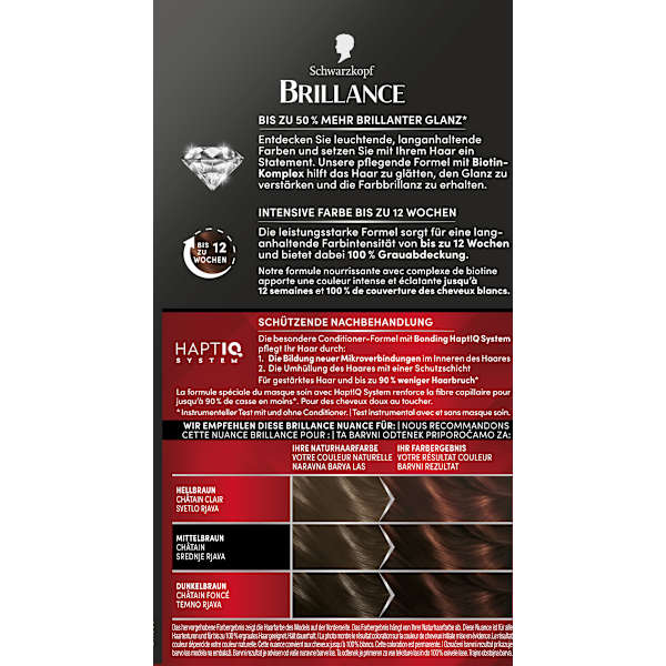 Haarfarbe 869 Kastanienbraun Schwarzkopf Brillance