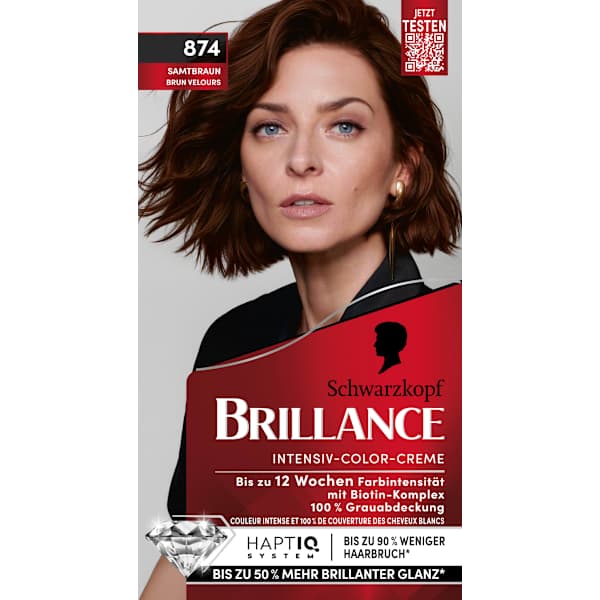 Haarfarbe 874 Samtbraun Schwarzkopf Brillance