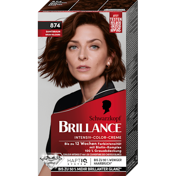 Haarfarbe 874 Samtbraun Schwarzkopf Brillance