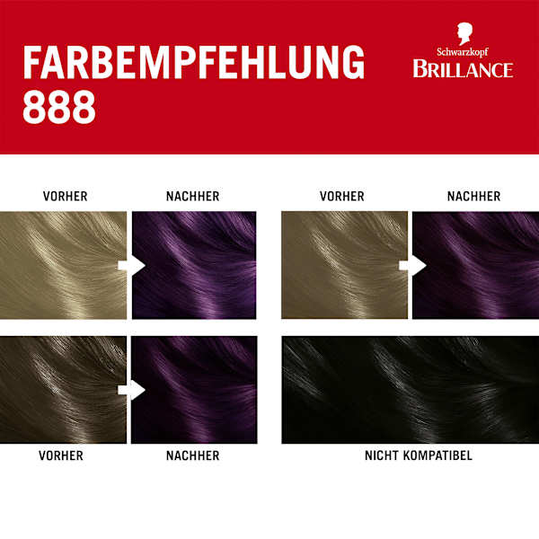 Haarfarbe 888 Dunkle Kirsche Schwarzkopf Brillance