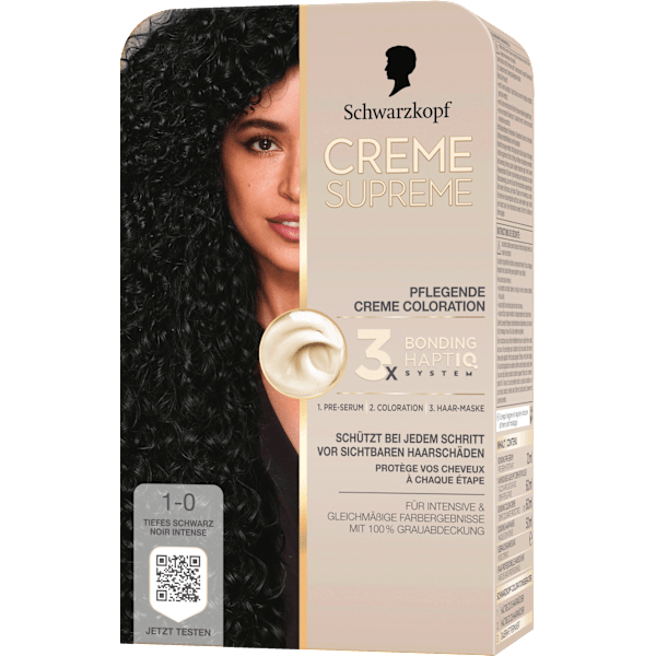 Haarfarbe 1-0 Tiefes Schwarz Schwarzkopf CREME SUPREME