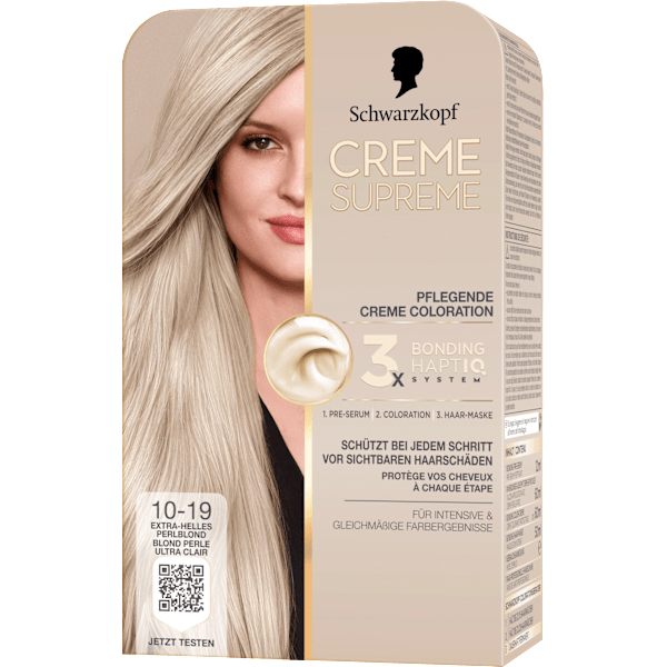 Haarfarbe 10-19 Extra-Helles Perlblond Schwarzkopf CREME SUPREME