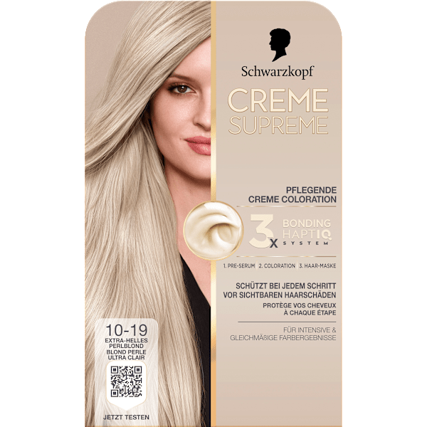 Haarfarbe 10-19 Extra-Helles Perlblond Schwarzkopf CREME SUPREME