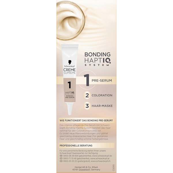 Haarfarbe 10-55 Kühles Silberblond Schwarzkopf CREME SUPREME