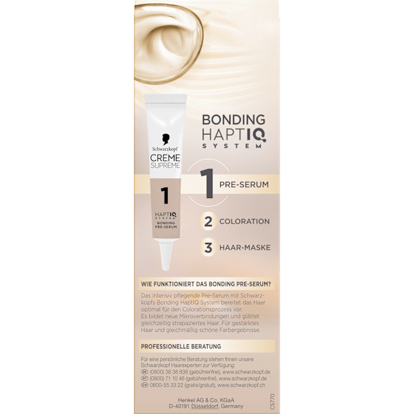 Haarfarbe 7-7 Dunkles Kupferblond Schwarzkopf CREME SUPREME