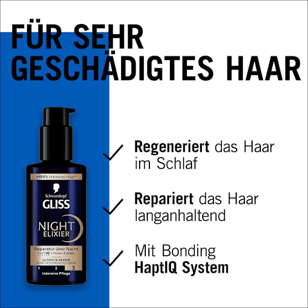 Haarkur Night Elixier Ultimate Repair Schwarzkopf GLISS