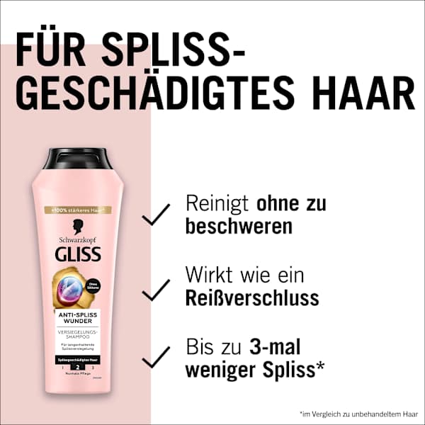 Shampoo Anti-Spliss Wunder Schwarzkopf GLISS