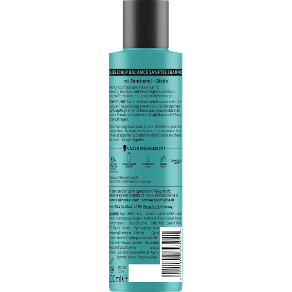 Shampoo scalp balance sanft Schwarzkopf GLISS